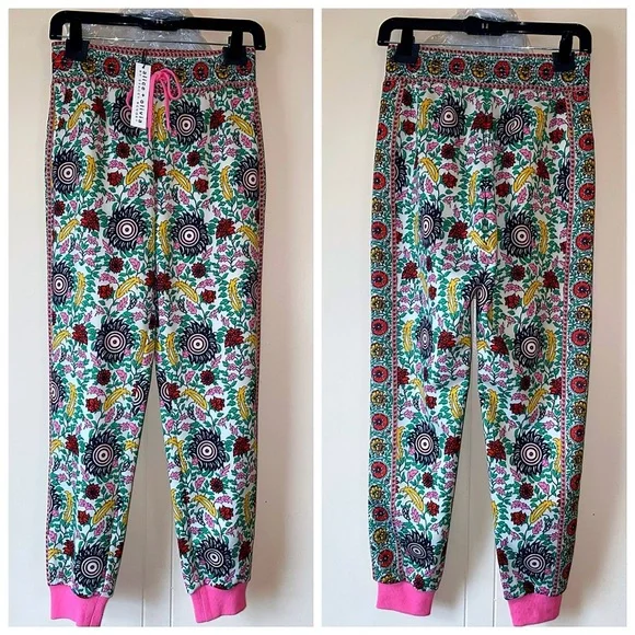 Alice + Olivia NYC Floral Slim Jogger Trouser Pant